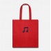 Musical Note Red Tote Bag